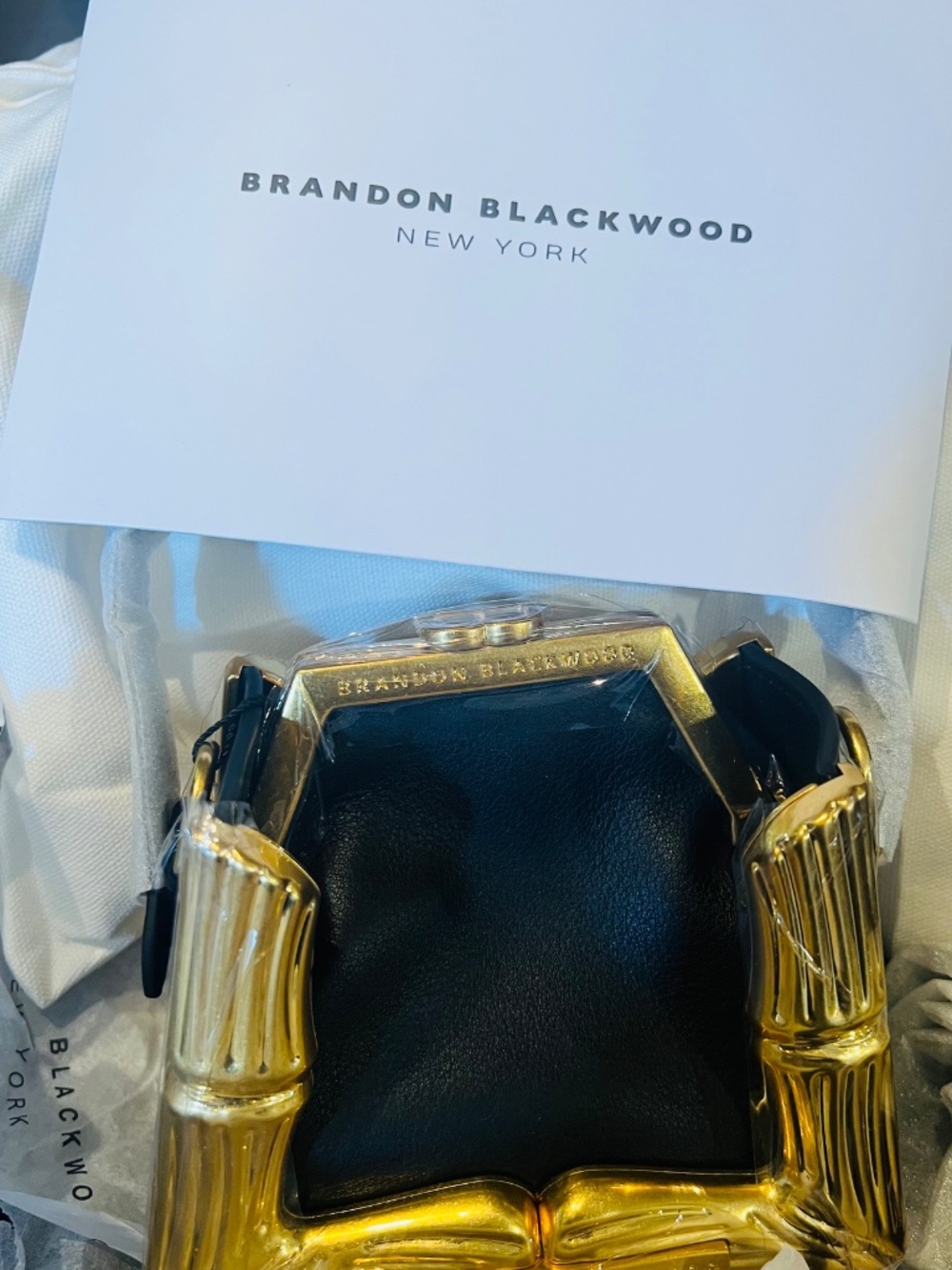 Brand New Brandon Blackwood Bamboo B Micro Tote - Picture 3 of 7